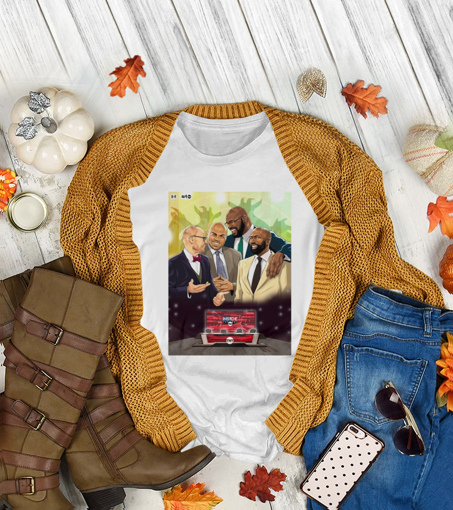 Inside the NBA 2024 Chuck Shaq Kenny EJ TNT Painting T-Shirt