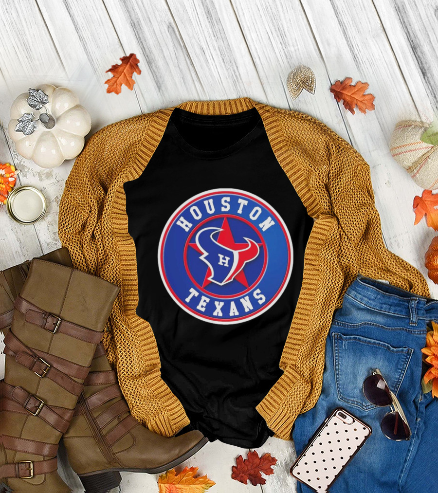 NFL MLB Houston Texans Astros Logo Mashup T-Shirt