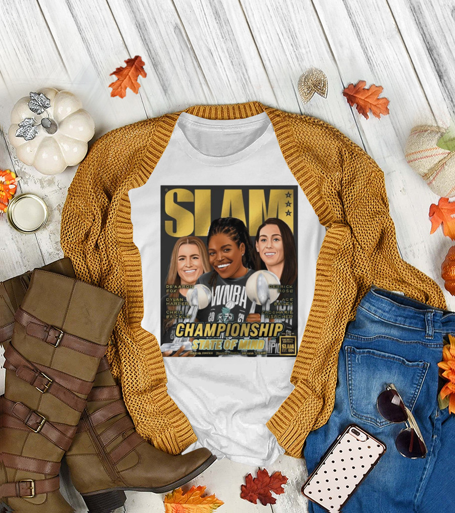Slam Championship State of Mind Sabrina Jonquel Jones Breanna Stewart New York Liberty WNBA T-Shirt