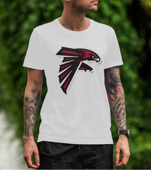 NFL NBA Atlanta Falcons Hawks Logo Mashup T-Shirt