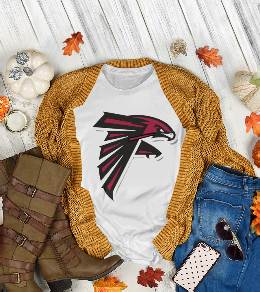 NFL NBA Atlanta Falcons Hawks Logo Mashup T-Shirt