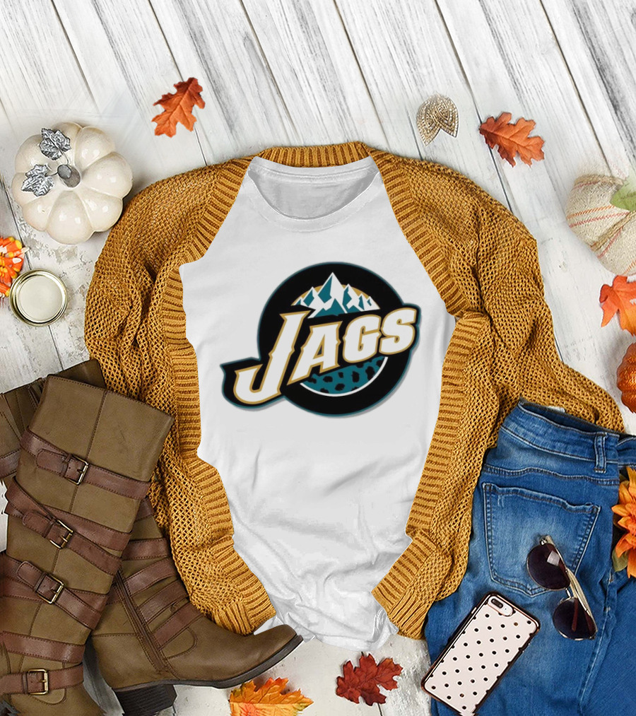 NFL NBA Jacksonville Jaguars Utah Jazz Logo Mashup Jags T-Shirt