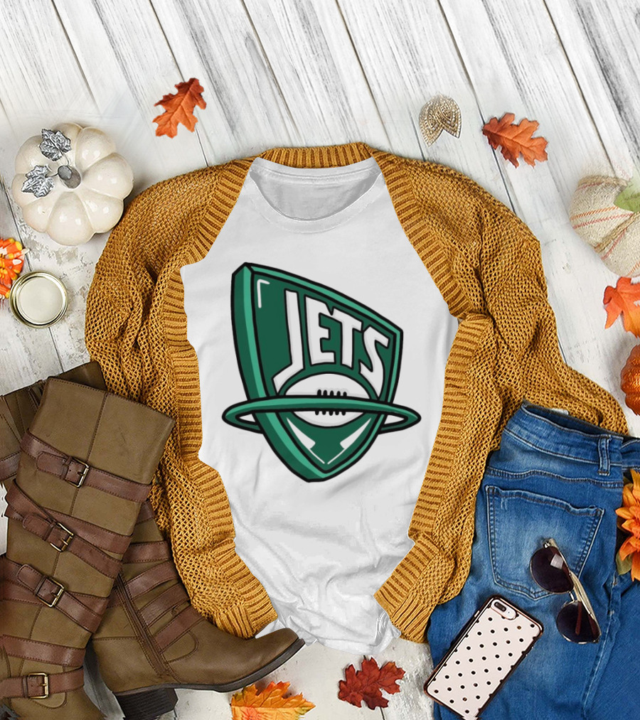 NFL x NBA Jets Logo Mash Combine T-Shirt