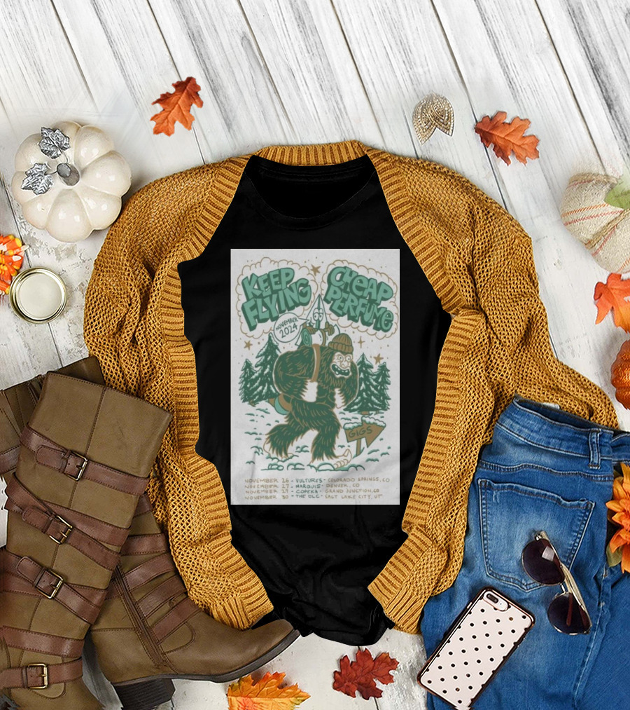 Keep Flying Cheap Perfume November 2024 Tour Vultures Marquis Coast The DLC T-Shirt