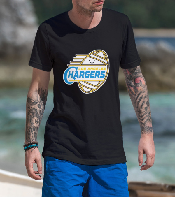 Los Angeles Chargers NFL Logo Mashup Combined With Minimalist T-Shirt