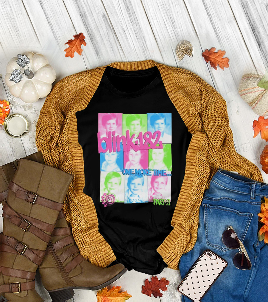 Blink-182 One More Time Part 2 Colorful Portrait Collage T-Shirt