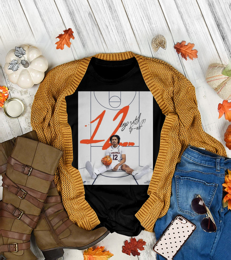 Elijah Gertrude 12 Days Until Tipoff Virginia Cavaliers Basketball Countdown T-Shirt