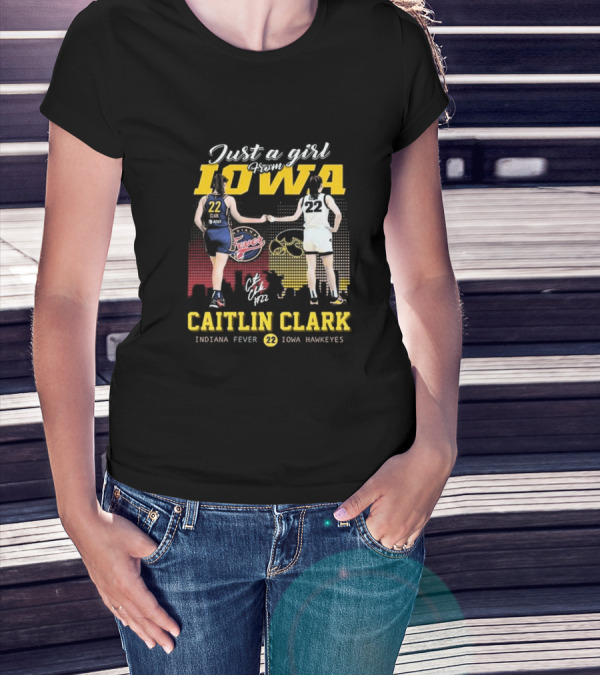 Just A Girl From Iowa Caitlin Clark Indiana Fever Iowa Hawkeyes Signature T-Shirt