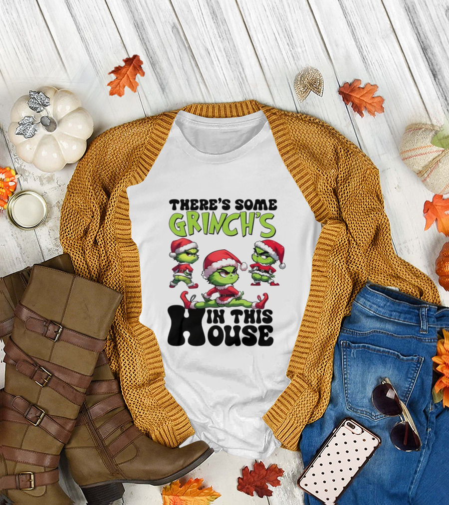 Grinch's Dance Party in This House Christmas T-Shirt
