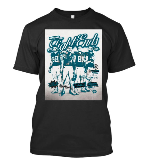 National Tight Ends Day Luke Farrell Evan Engram Brenton Strange Josiah Deguara Signatures T-Shirt