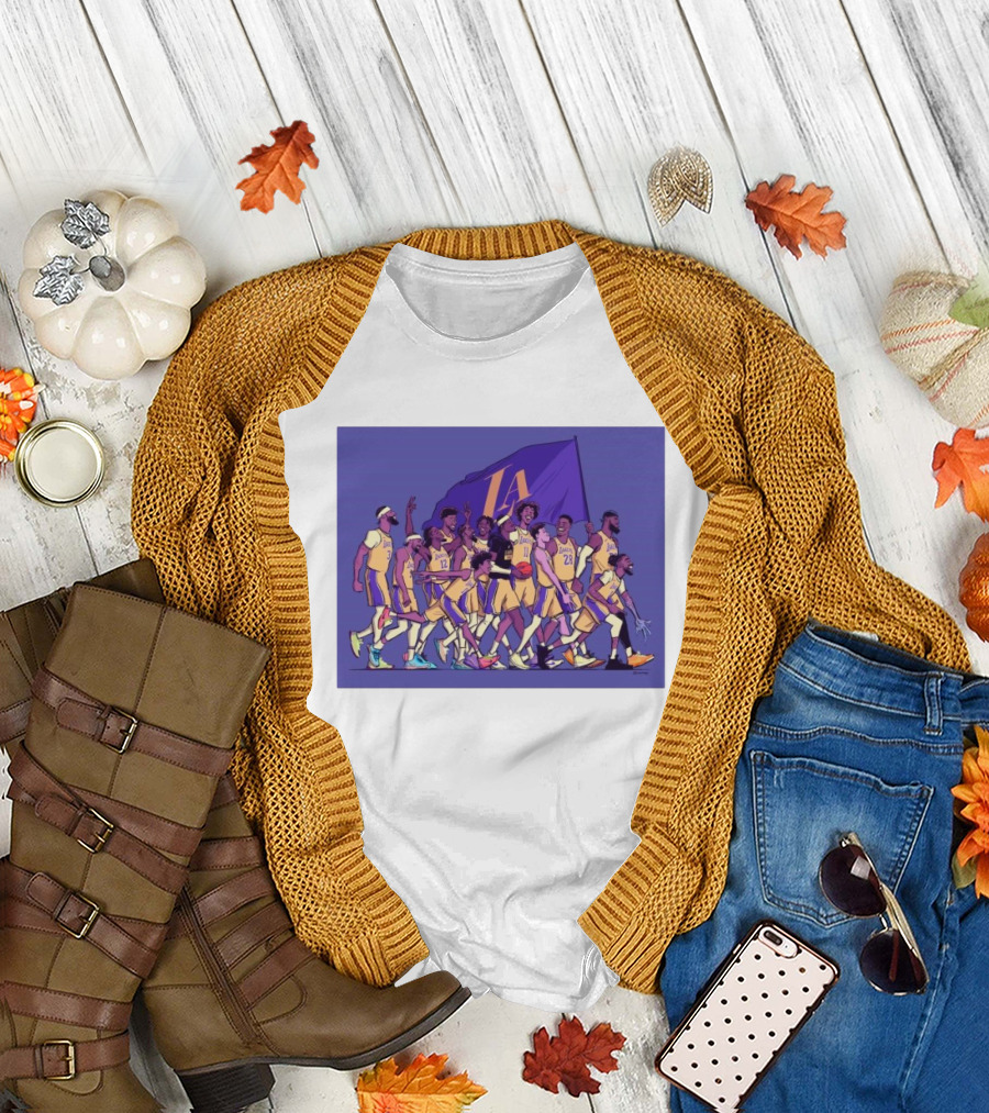 Los Angeles Lakers Walking Into The Playoffs Like NBA Team Players Together T-Shirt