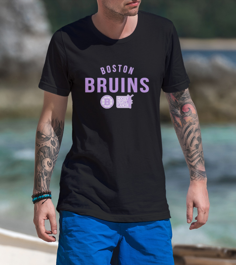 Boston Bruins Hockey Fights Cancer T-Shirt