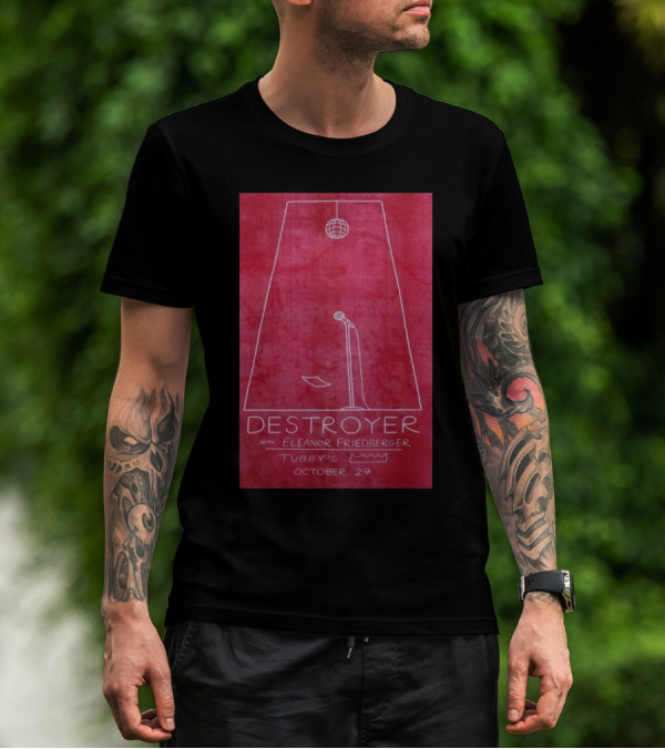 Destroyer With Eleanor Friedberger At Tubby’s October 27 Kingston NY T-Shirt