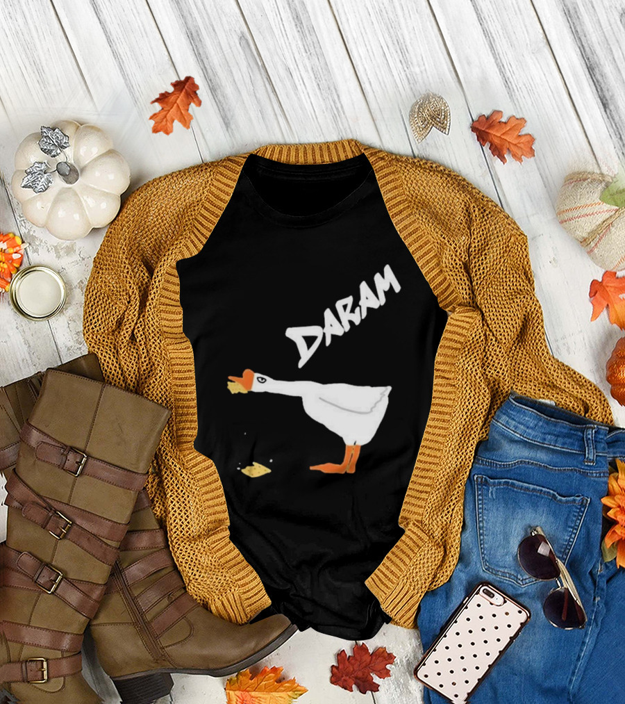 Goose Snack Humor Daram Goose Eating Cookie T-Shirt