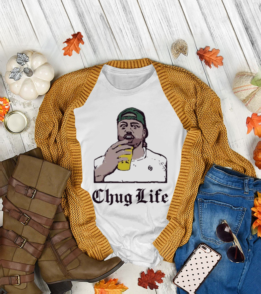 Campeche Collective Chug Life David Bakhtiari FootballPlayer With Yellow Cup T-Shirt