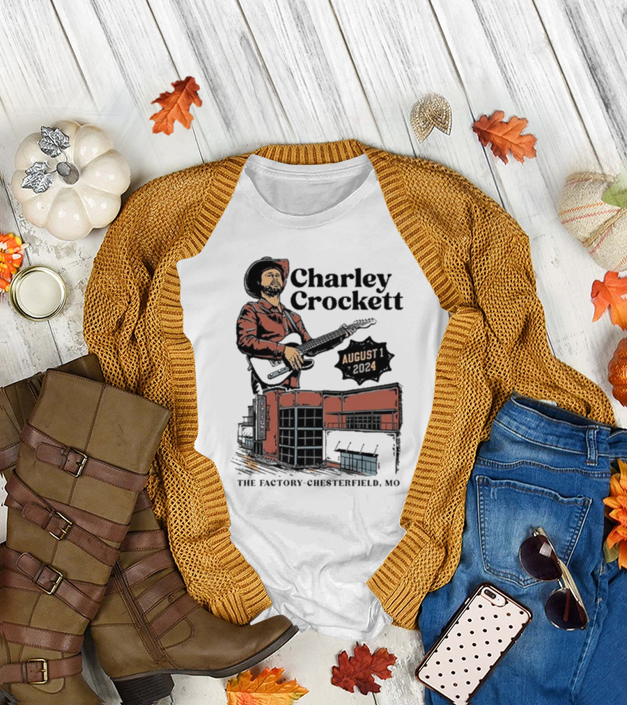 Charley Crockett Live at The Factory Chesterfield Missouri August 1 T-Shirt
