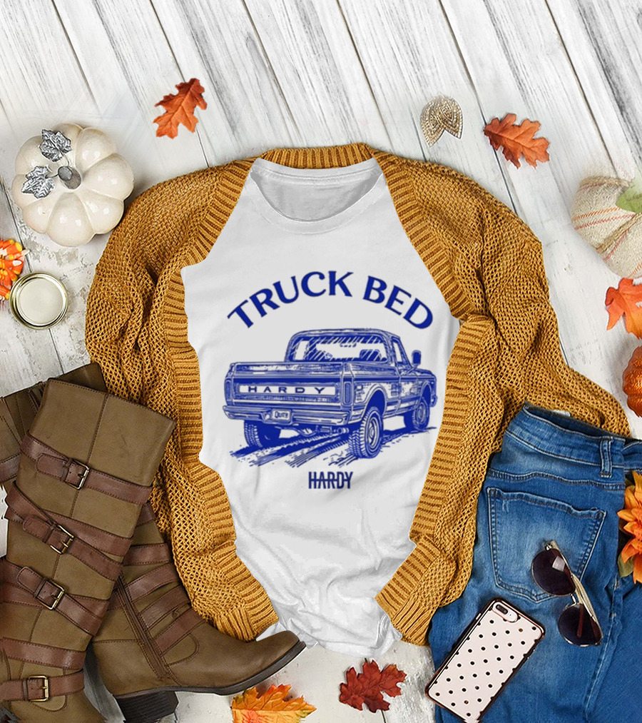 Hardy Truck Bed Vintage Blue Pickup T-Shirt