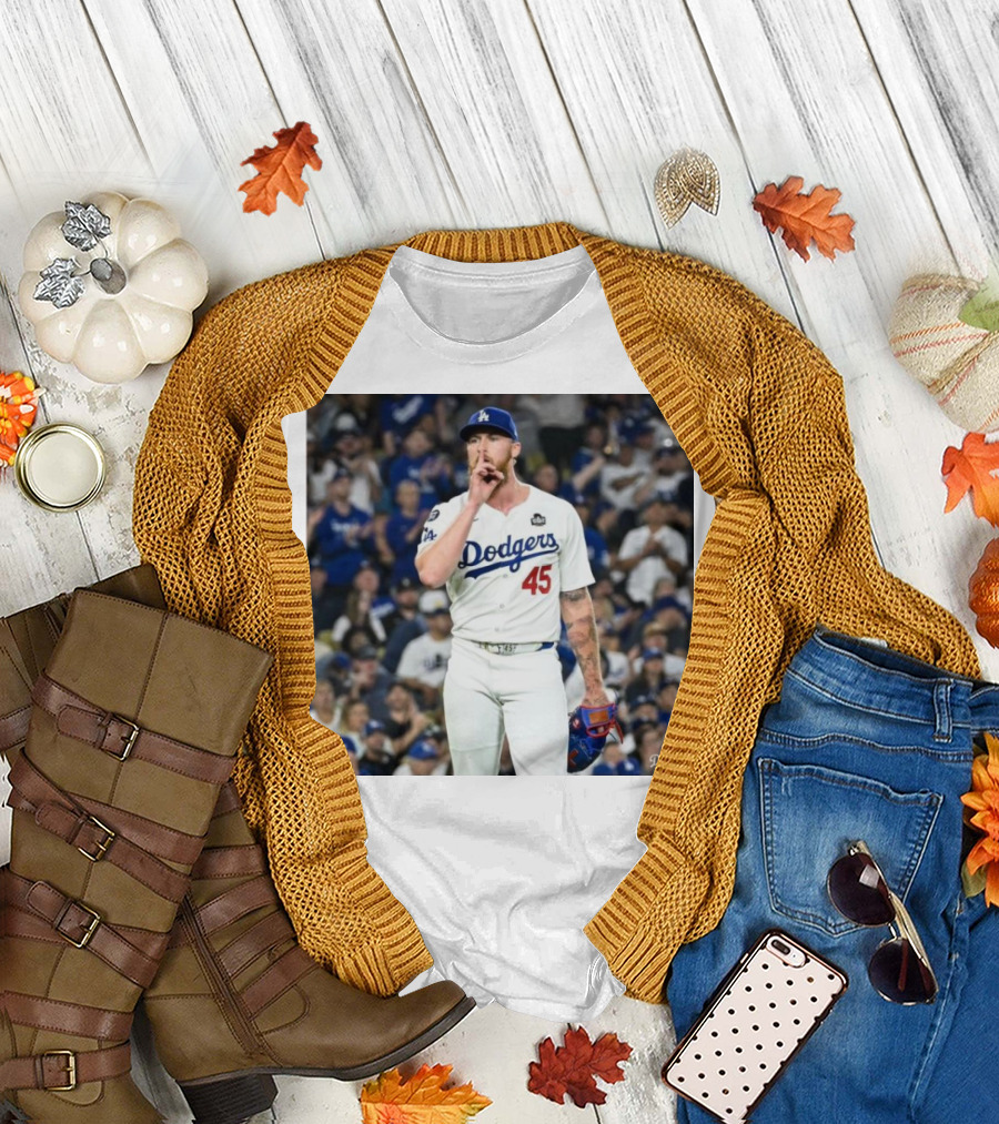Dodgers 45 Player at Yankee Stadium Michael Kopech T-Shirt