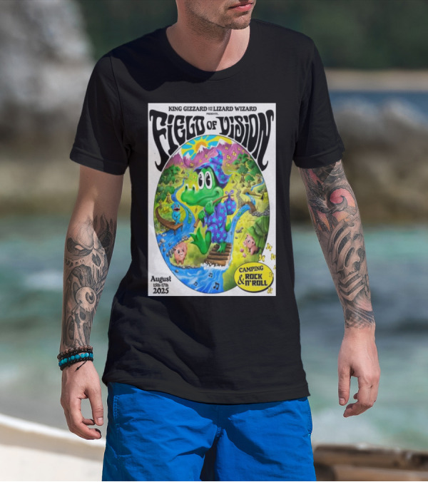 King Gizzard And The Lizard Wizard Field Of Vision August 15-17 2025 Meadow Creek Buena Vista CO Camping Rock And Roll T-Shirt