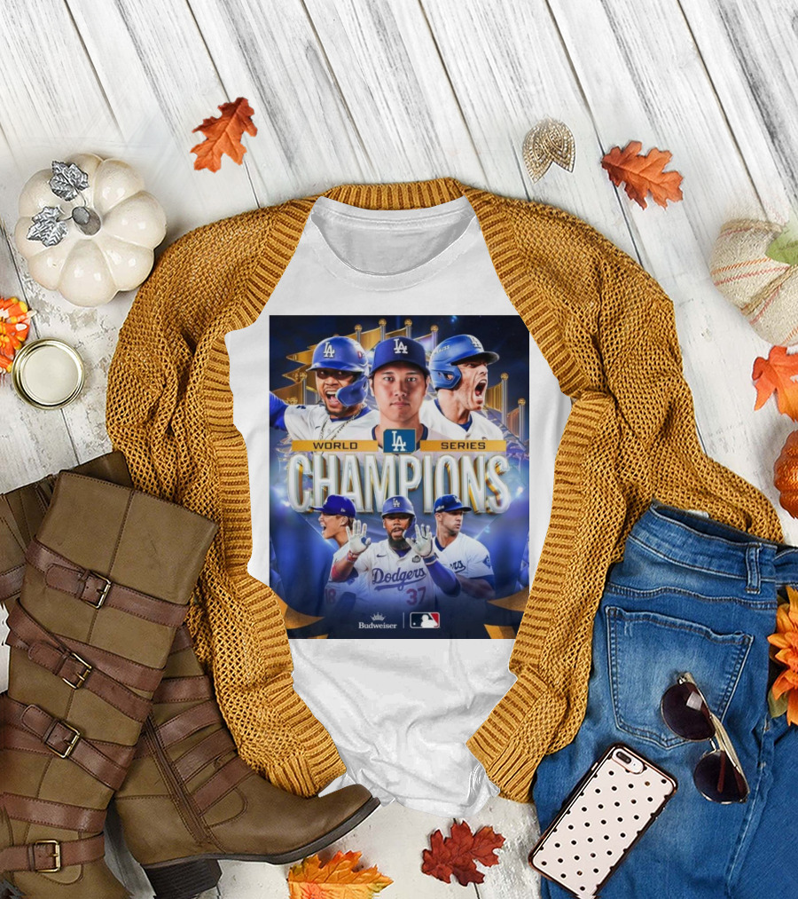 World Series Champions Los Angeles Dodgers Budweiser MLB T-Shirt