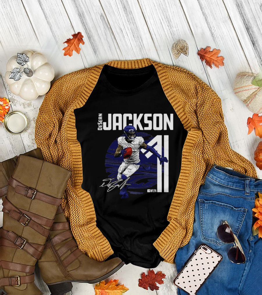 DeSean Jackson NFLPA Signature Baltimore Ravens Number 11 NFL T-Shirt