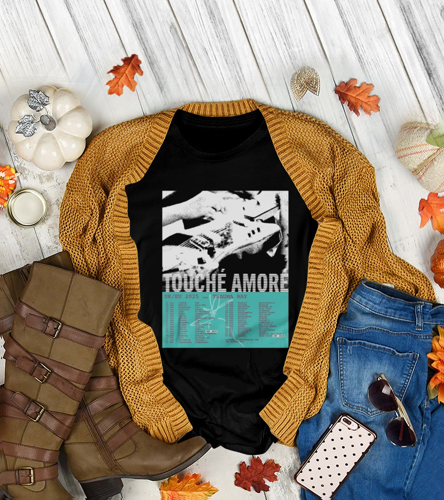Touché Amoré UK/EU 2025 With Trauma Ray Tour Dates T-Shirt
