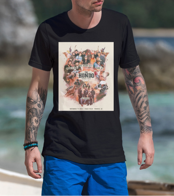 Hank Jr Brooks And Dunn Zac Brown Band Old Dominion The Hondo Rodeo Fest November 2024 Chase Field Phoenix T-Shirt