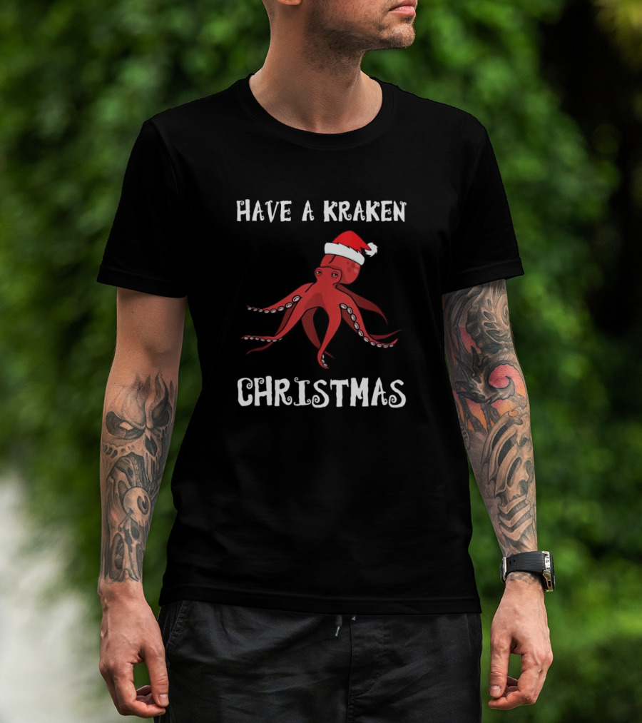 Have A Kraken Christmas Santa Hat T-Shirt
