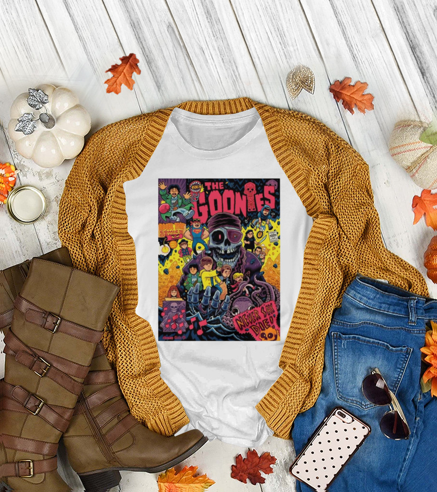 The Goonies Booby Trap Comics Never Say Die Adventure Comic Cover T-Shirt