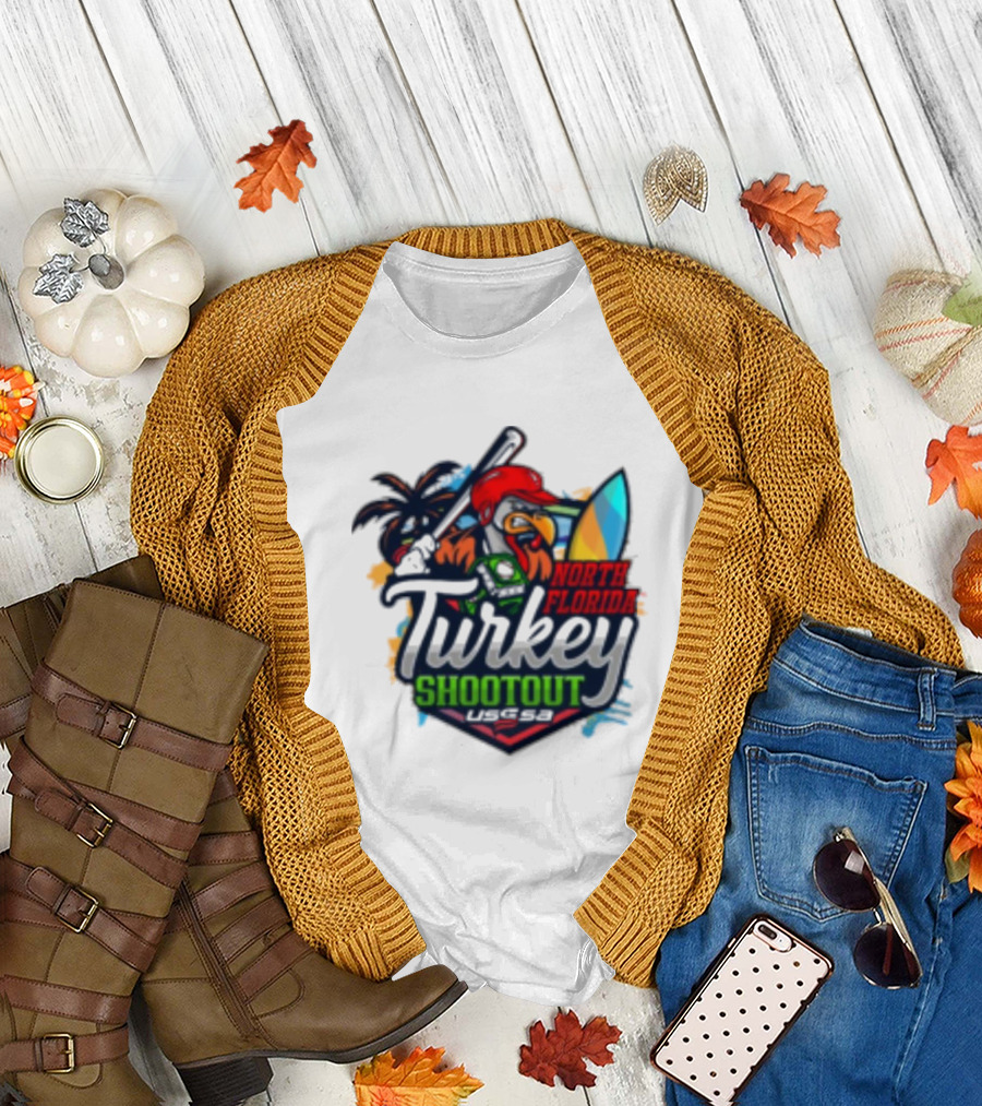 USSSA North Florida Turkey Shootout Nov 23-24 2024 Baseball Surfing Palms T-Shirt