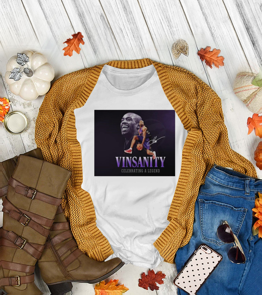 Vinsanity Celebrating A Legend Toronto Raptors Signature T-Shirt