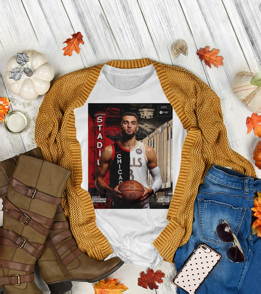Zach LaVine Chicago Bulls 2023-24 Chicago Stadium 2024-25 United Center T-Shirt