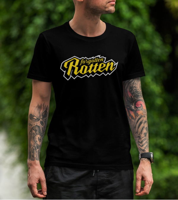 Forgotten Rotten Team Vintage Style Bold Yellow Typography T-Shirt