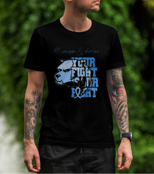 Michigan Wolverines Your Fight Is Our Fight Tackle Diabetes Awareness T-Shirt