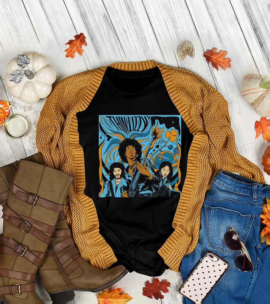 Thin Lizzy Psychedelic Artwork Featuring Band Members and Clover Design for The Acoustic Sessions 24th January 2025 T-Shirt