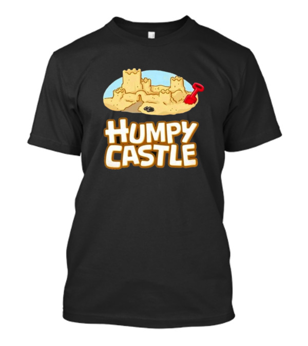 Humpy Castle Sandcastle With Red Shovel On Cherry Island T-Shirt