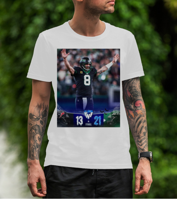 Aaron Rodgers Leads NY Jets To Victory Over Houston Texans 21-13 TNF Final With 3 TDs In 2nd Half T-Shirt