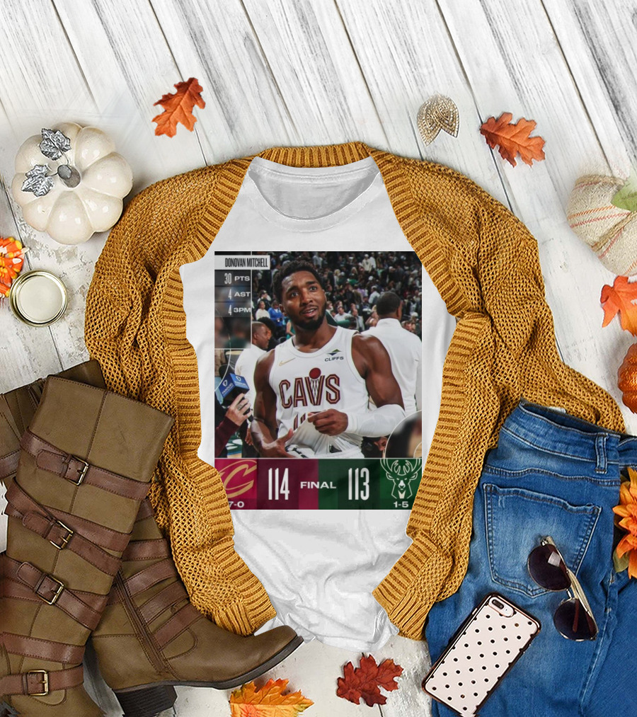 Donovan Mitchell 30 PTS Game-Winner Cleveland Cavaliers 114-113 Milwaukee Bucks T-Shirt