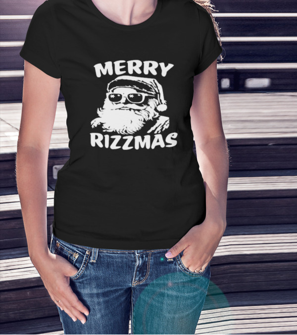 Merry Rizzmas Santa Sunglasses T-Shirt