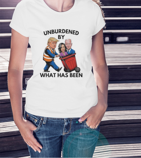 Unburdened By What Has Been Trump Taking Out Biden Harris T-Shirt