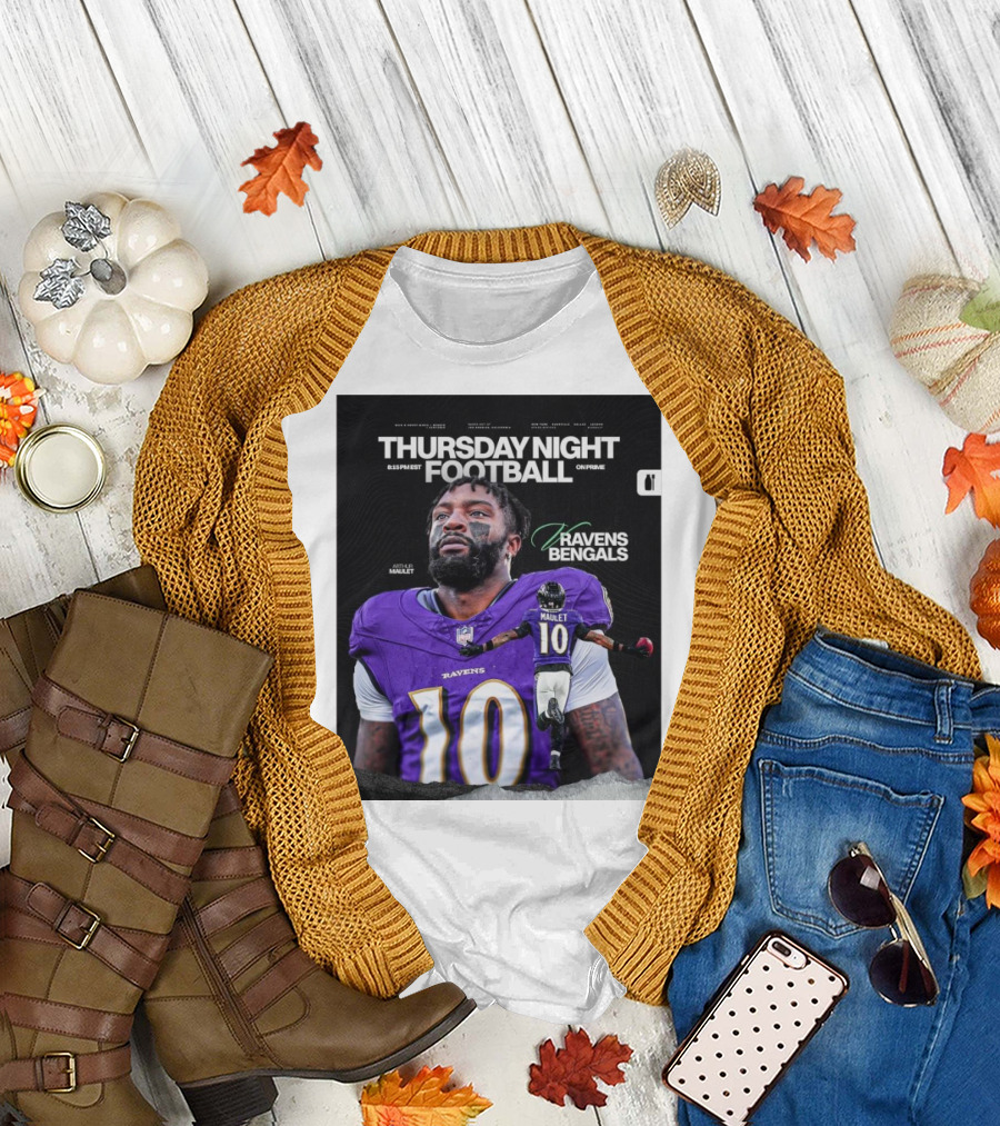Thursday Night Football Arthur Maulet Baltimore Ravens Vs Bengals NFL T-Shirt