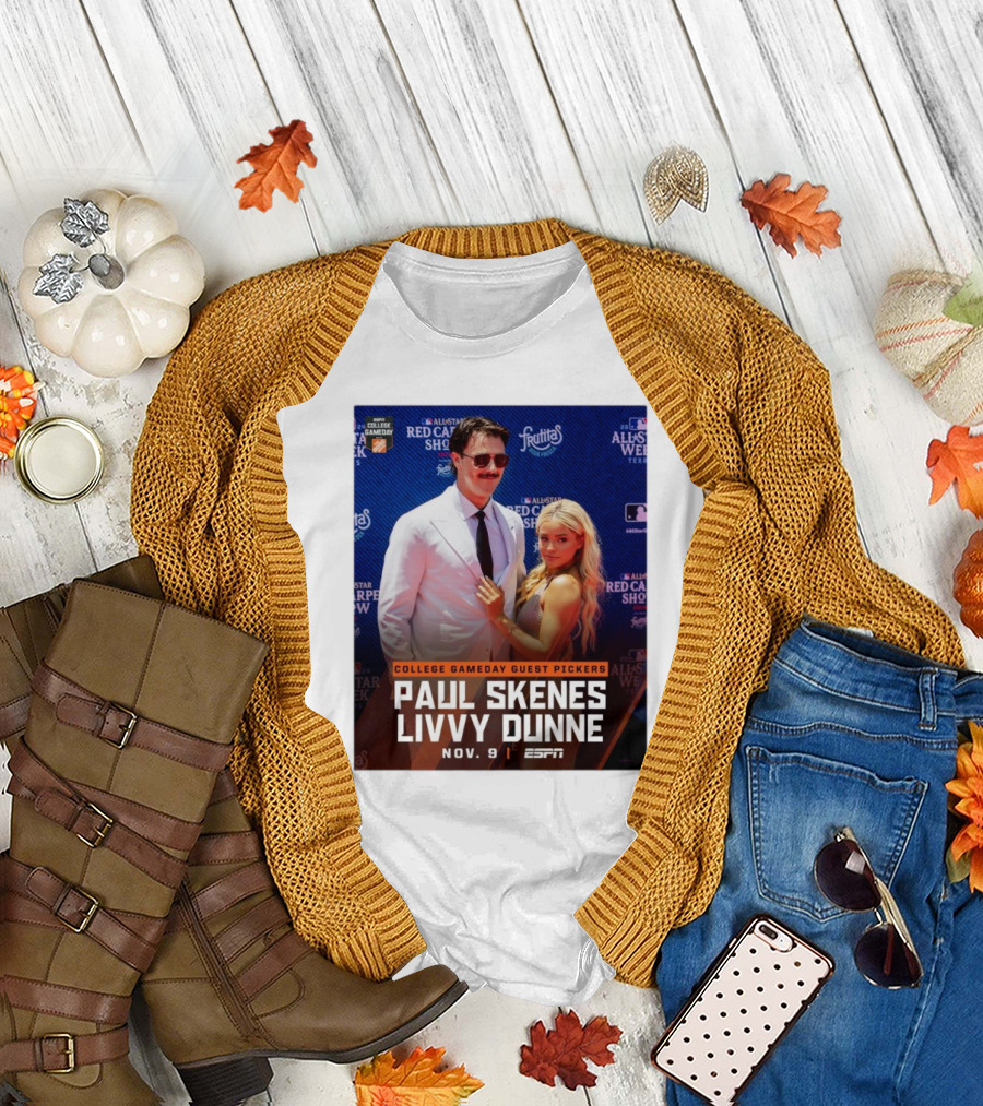 College Gameday Guest Pickers Paul Skenes Livvy Dunne Nov 9 ESPN T-Shirt