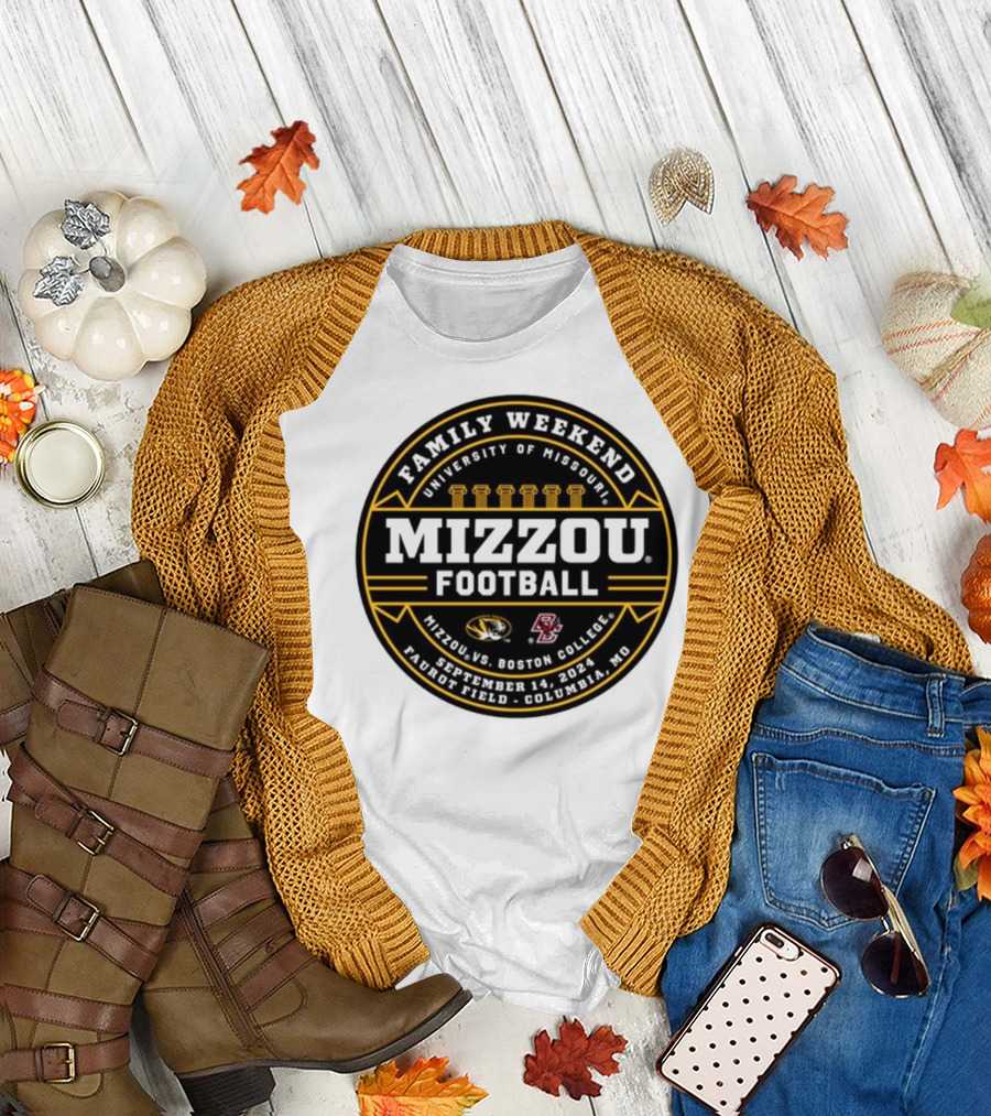 Family Weekend University of Missouri Mizzou Football vs Boston College September 14, 2024 Faurot Field Columbia MO T-Shirt