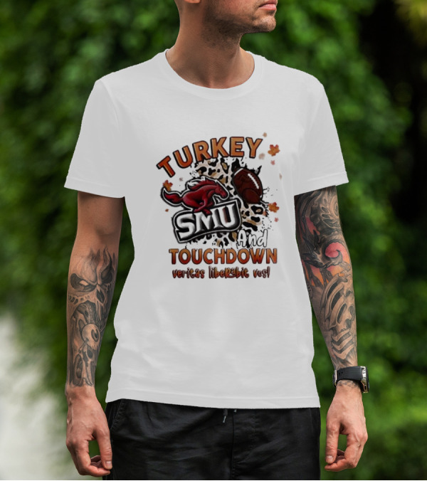 SMU Mustangs Turkey Touchdown Veritas Liberabit Vos T-Shirt