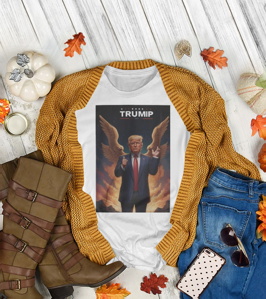 Angel Wings Trump Victory 2024 Make America Great Again T-Shirt