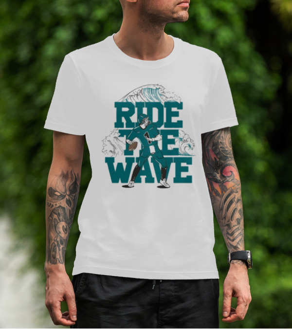 Ride The Wave Coastal Carolina University Football Quarterback Wave T-Shirt