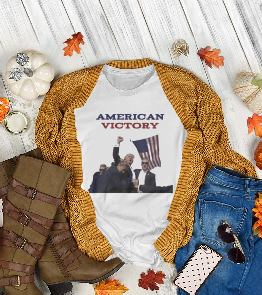 Trump 2024 American Victory Flag T-Shirt
