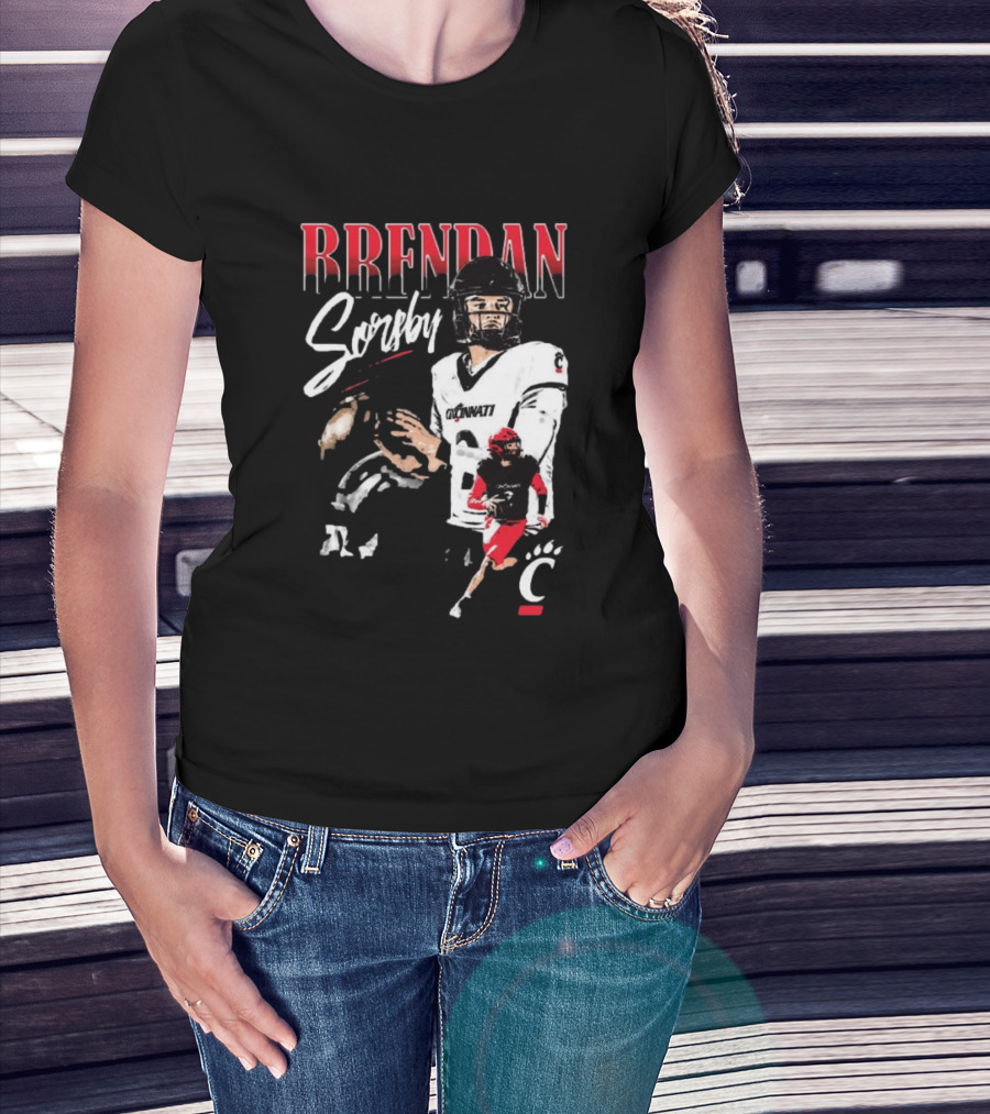 Brendan Sorsby Cincinnati Bearcats NCAA Football Player T-Shirt