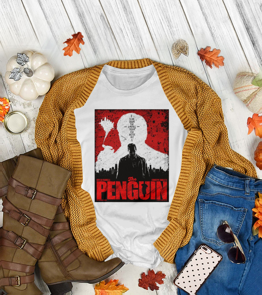 Colin Farrell Cristin Milioti The Penguin Tear Down the Empire From the Inside Out Suffering T-Shirt