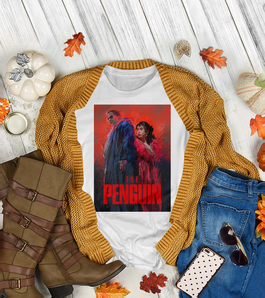 The Penguin Suffering The Last Episode Red and Blue Characters T-Shirt
